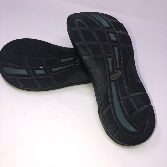 𝅺Women chaco blue/black slide sandals size 9 - Picture 3 of 4
